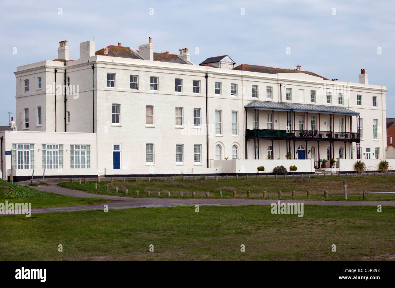 L'ex-royal hotel, hayling island, maintenant converti en appartements de luxe. Banque D'Images