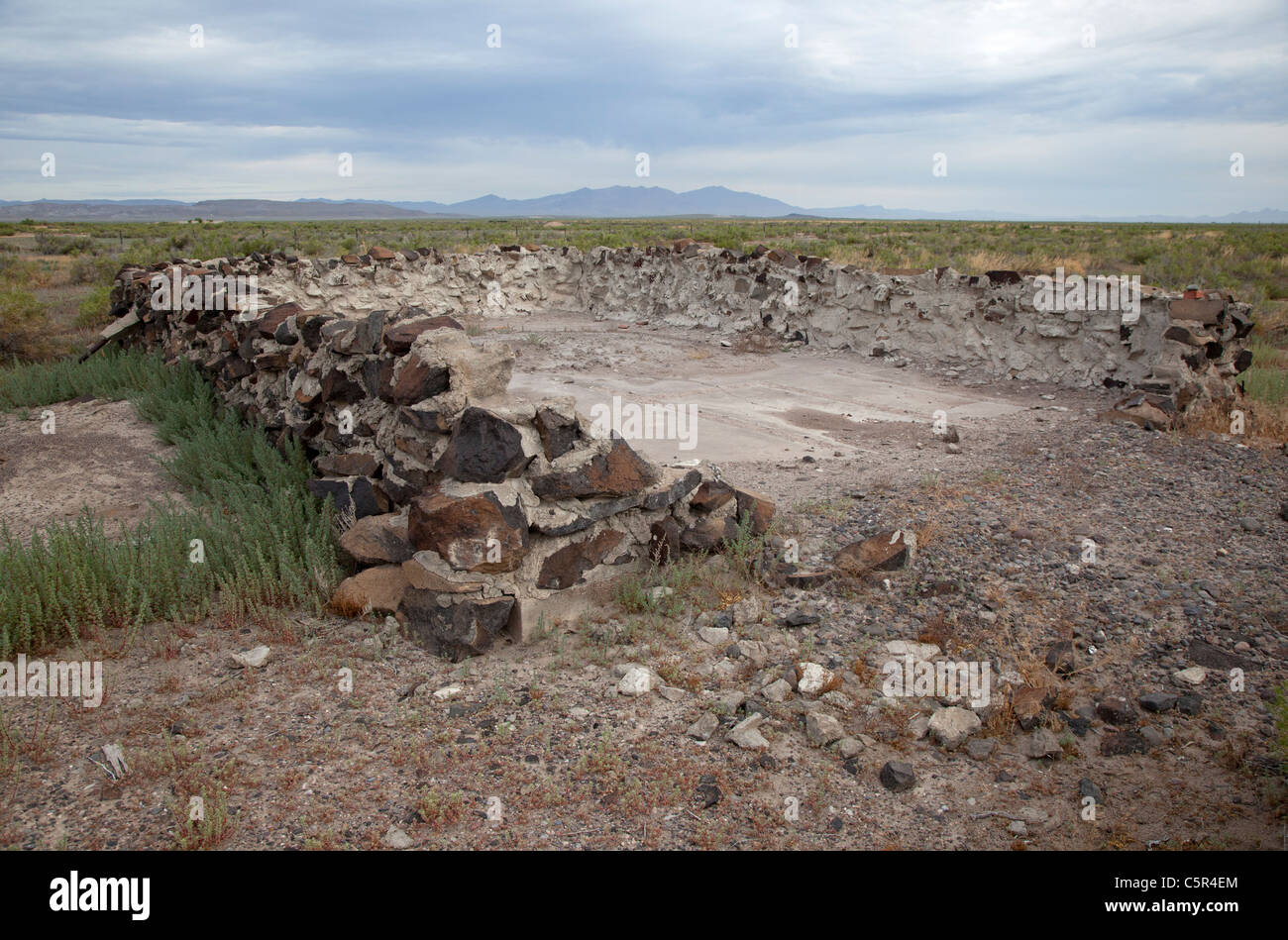 L'emplacement de la Seconde Guerre mondiale, Camp d'internement pour les Américains d'Topaz Banque D'Images