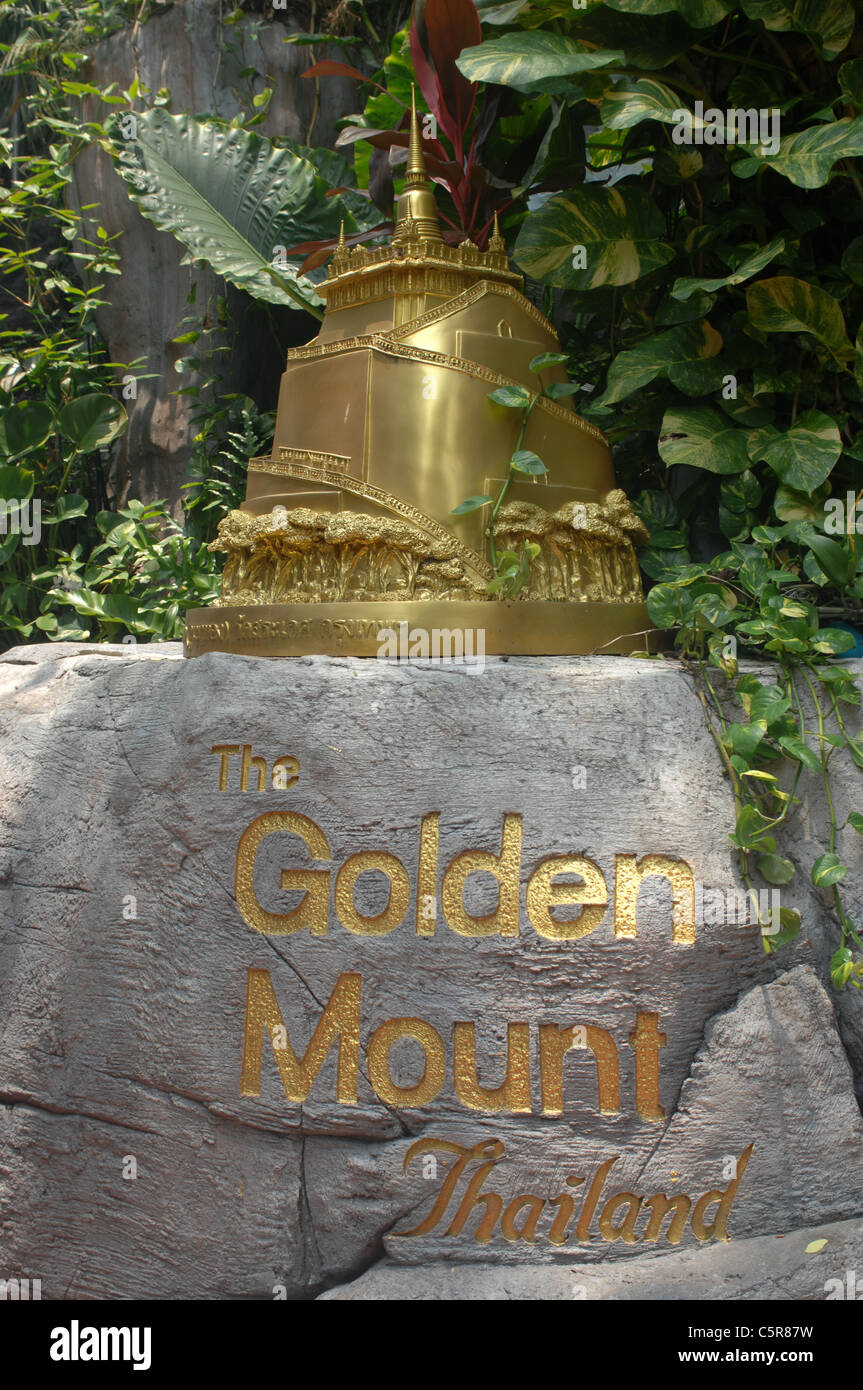 Entrée au Mont d'or, Bangkok, Thaïlande. Banque D'Images