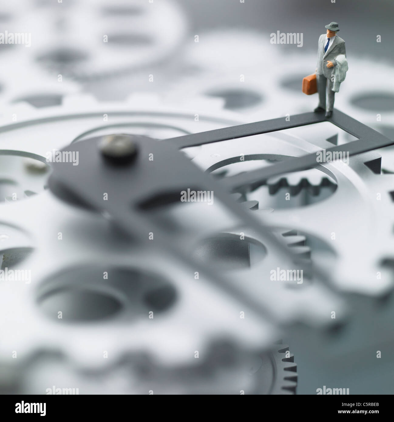 Une figurine sur roues à dents de scie Banque D'Images