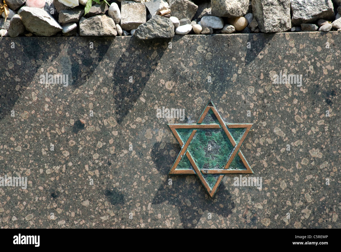 Allemagne, Berlin, Mémorial de l'Holocauste, l'étoile de David Banque D'Images
