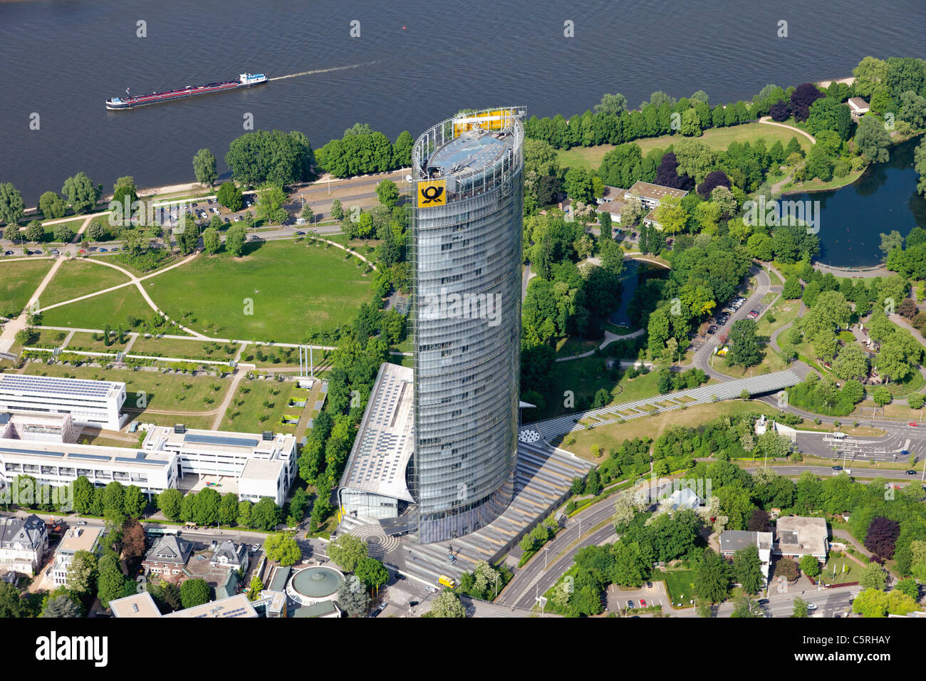 L'Europe, l'Allemagne, en Rhénanie du Nord-Westphalie, Bonn, Rheinland, vue de la tour de la poste Banque D'Images
