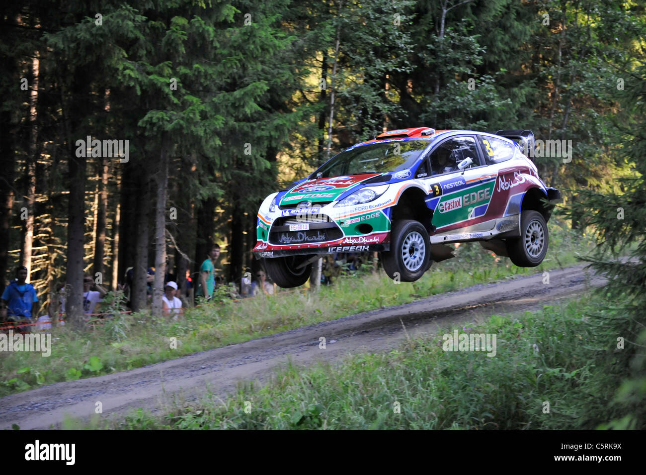 Rally Finland SS12, Leustu 1 Le Championnat du Monde des Rallyes (WRC) Banque D'Images