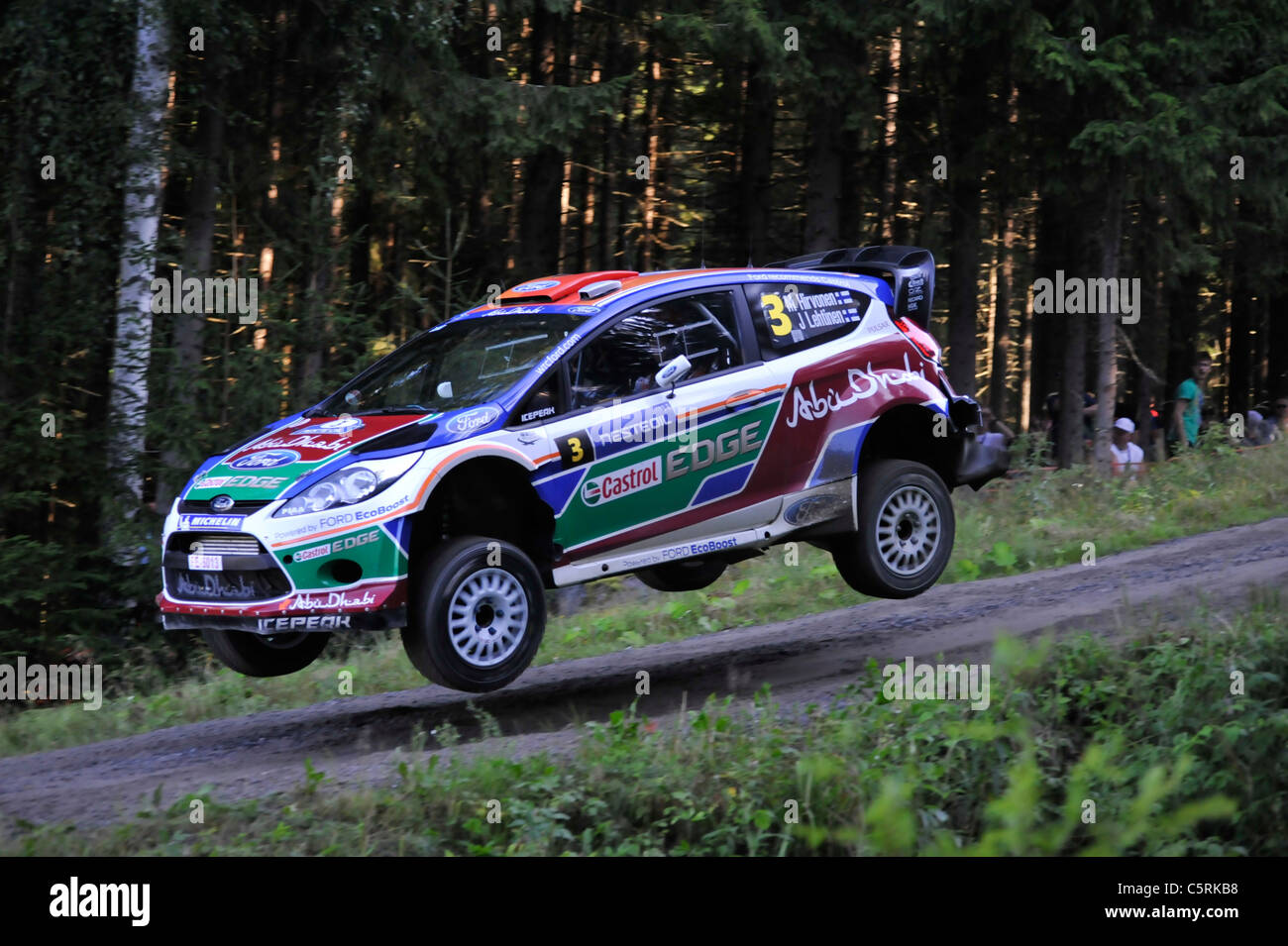 Rally Finland SS12, Leustu 1 Le Championnat du Monde des Rallyes (WRC) Banque D'Images