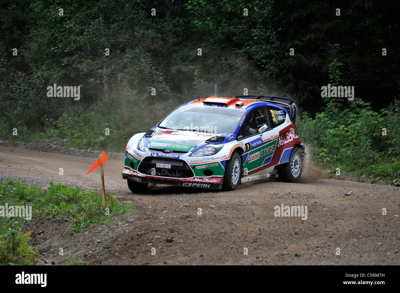 Rally Finland SS9 Hyväneula 2, le championnat du Monde des Rallyes (WRC) Banque D'Images