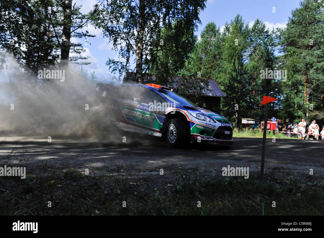 Rally Finland SS15 Jukojärvi, le championnat du Monde des Rallyes (WRC) Banque D'Images