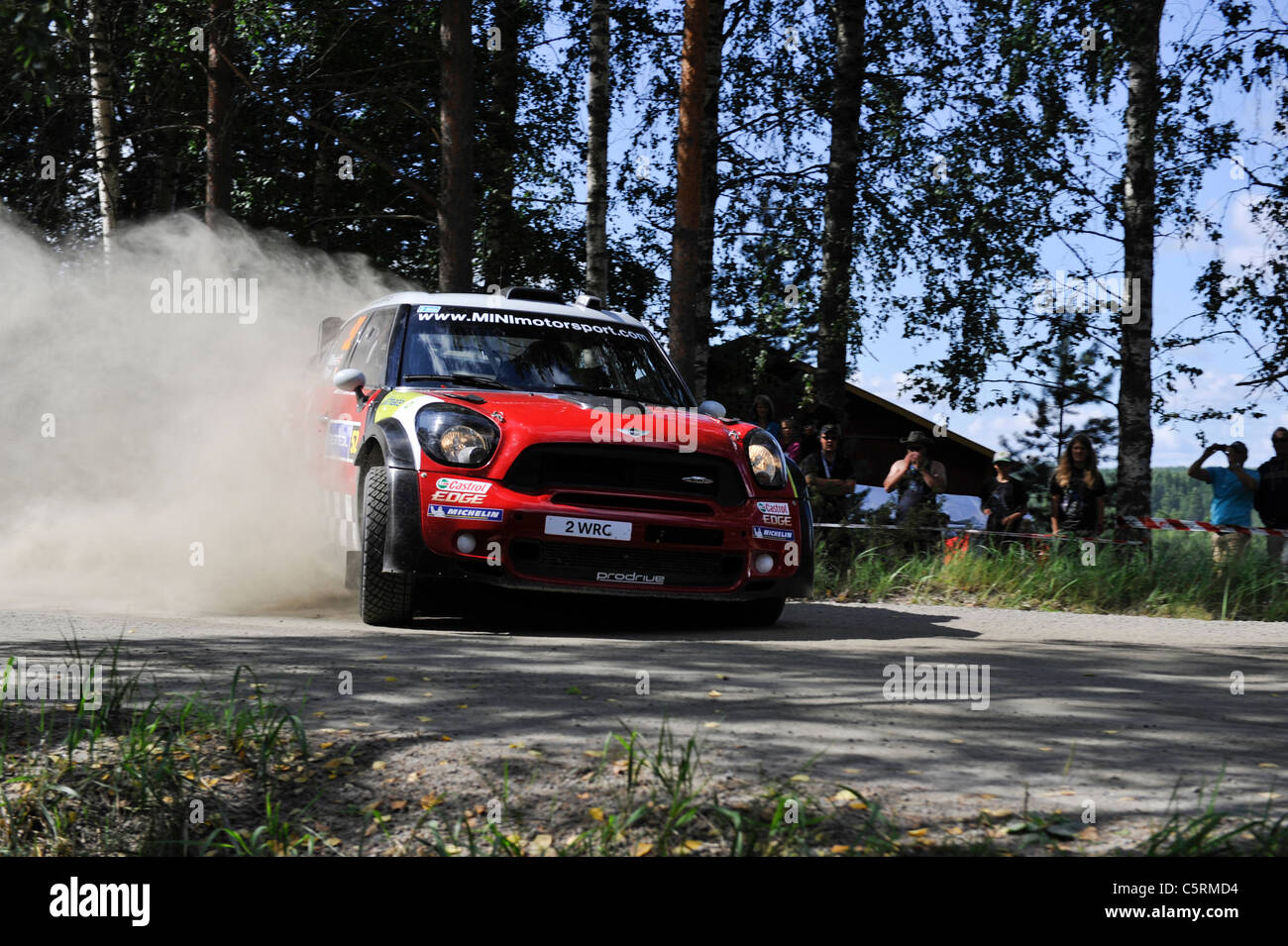 Rally Finland SS15 Jukojärvi, le championnat du Monde des Rallyes (WRC) Banque D'Images