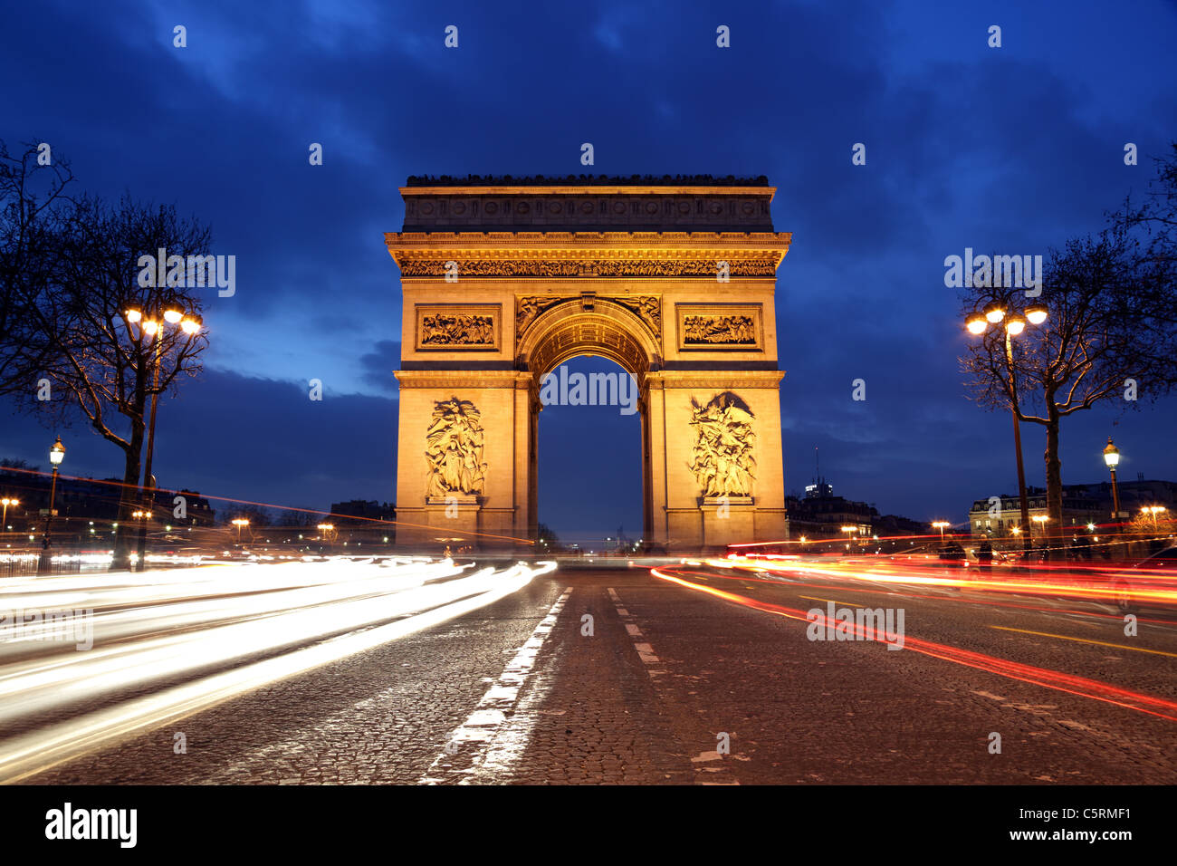 Arc de Triomphe, Paris Banque D'Images