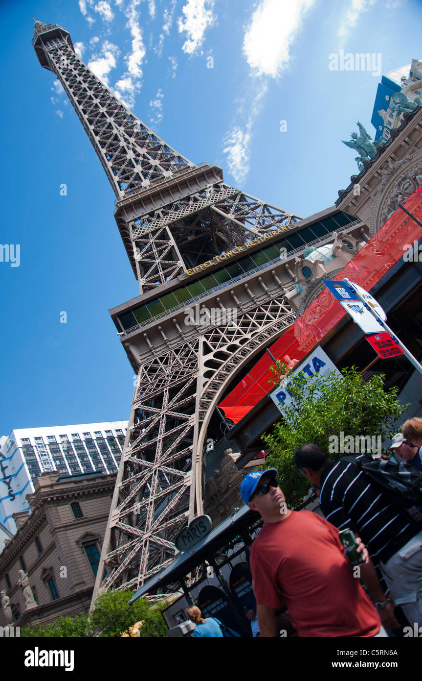 Taille demi-tour Eiffel, Las Vegas, Nevada, USA Banque D'Images