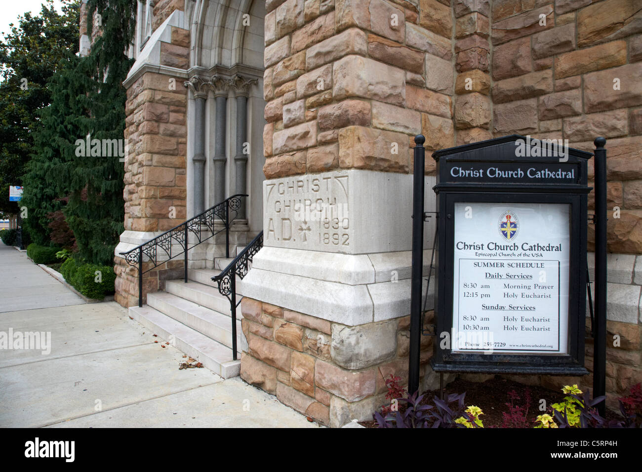 Entrée de la cathédrale Christ Church, église épiscopale Nashville Tennessee USA Banque D'Images