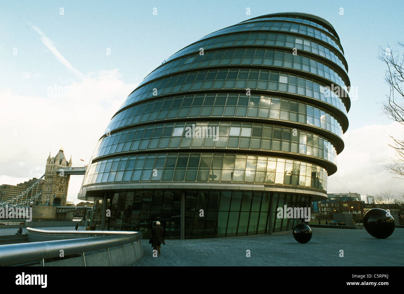 Norman Foster's Greater London Authority de ville, de l'autre côté de la Tamise de Tower Bridge, Londres Banque D'Images