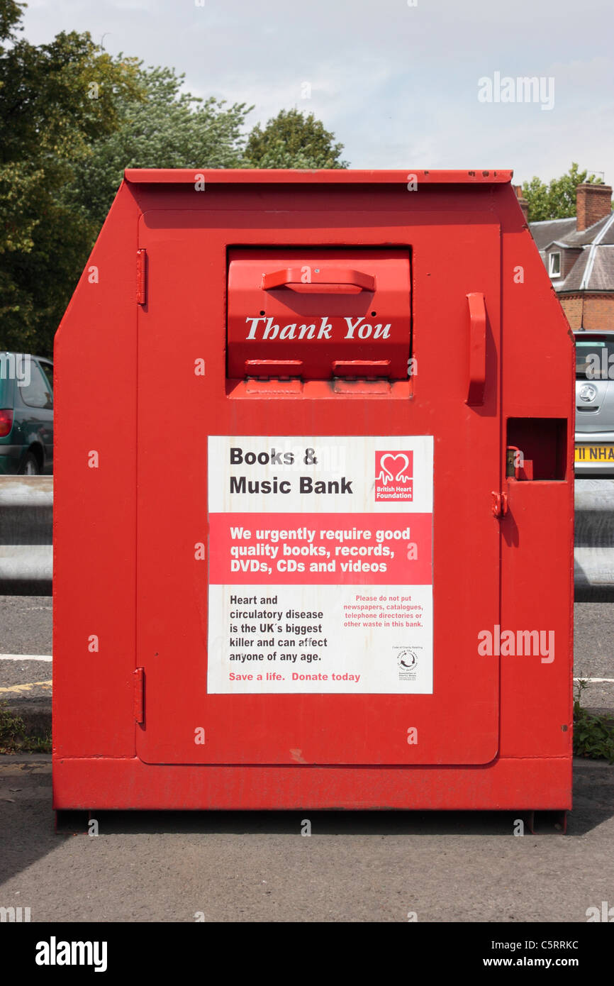 British Heart Foundation books and music bank de recyclage Banque D'Images