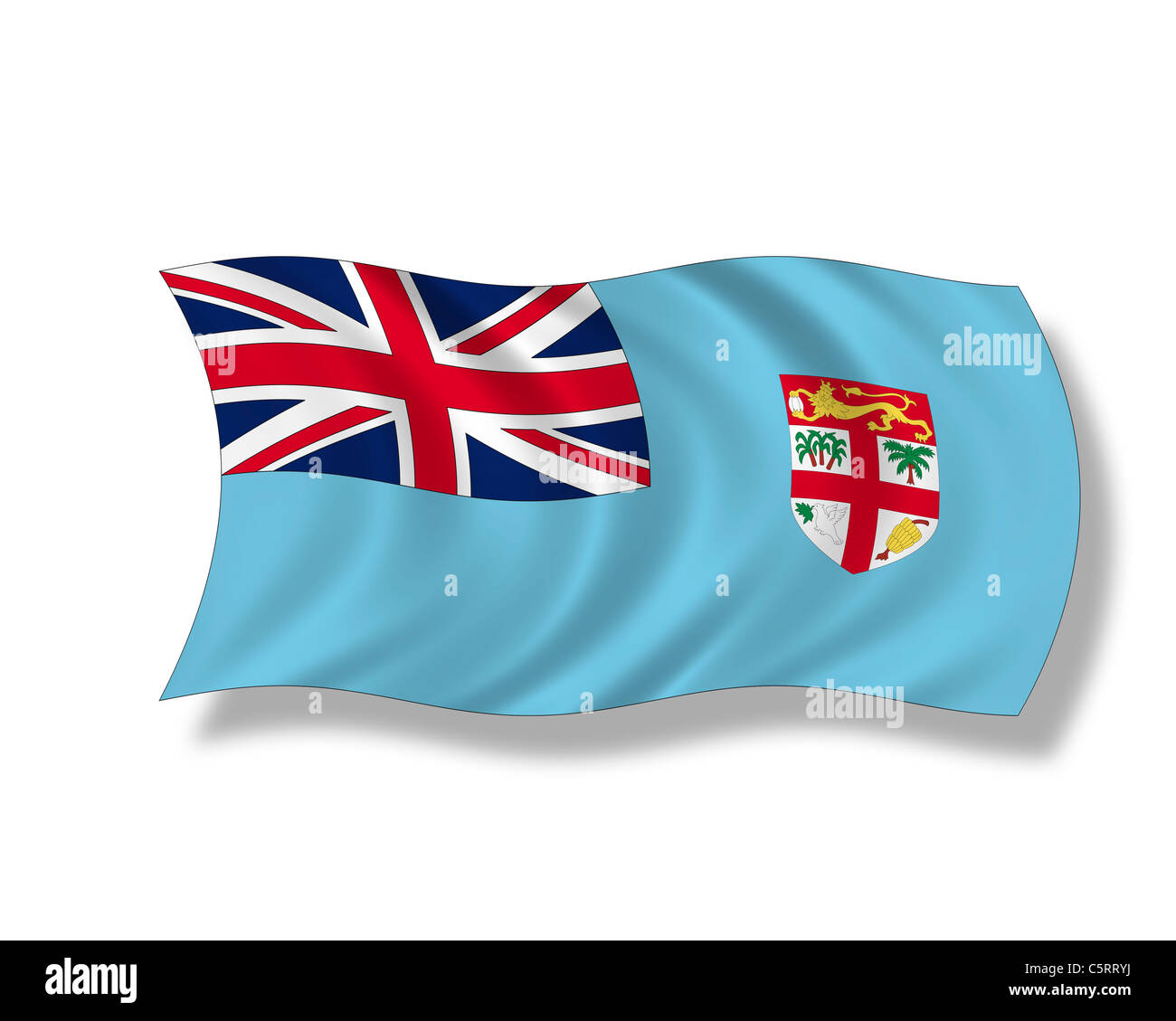 L'illustration, d'un drapeau des Fidji Banque D'Images