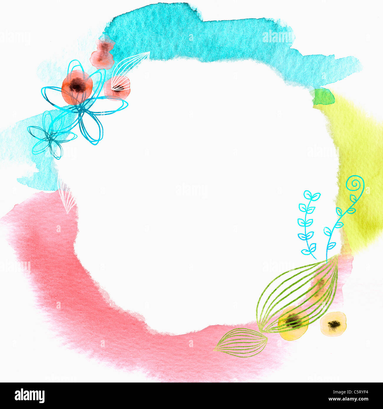 Châssis en fleurs Banque D'Images