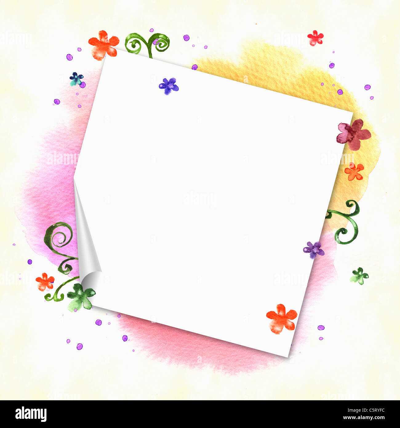 Châssis en fleurs Banque D'Images