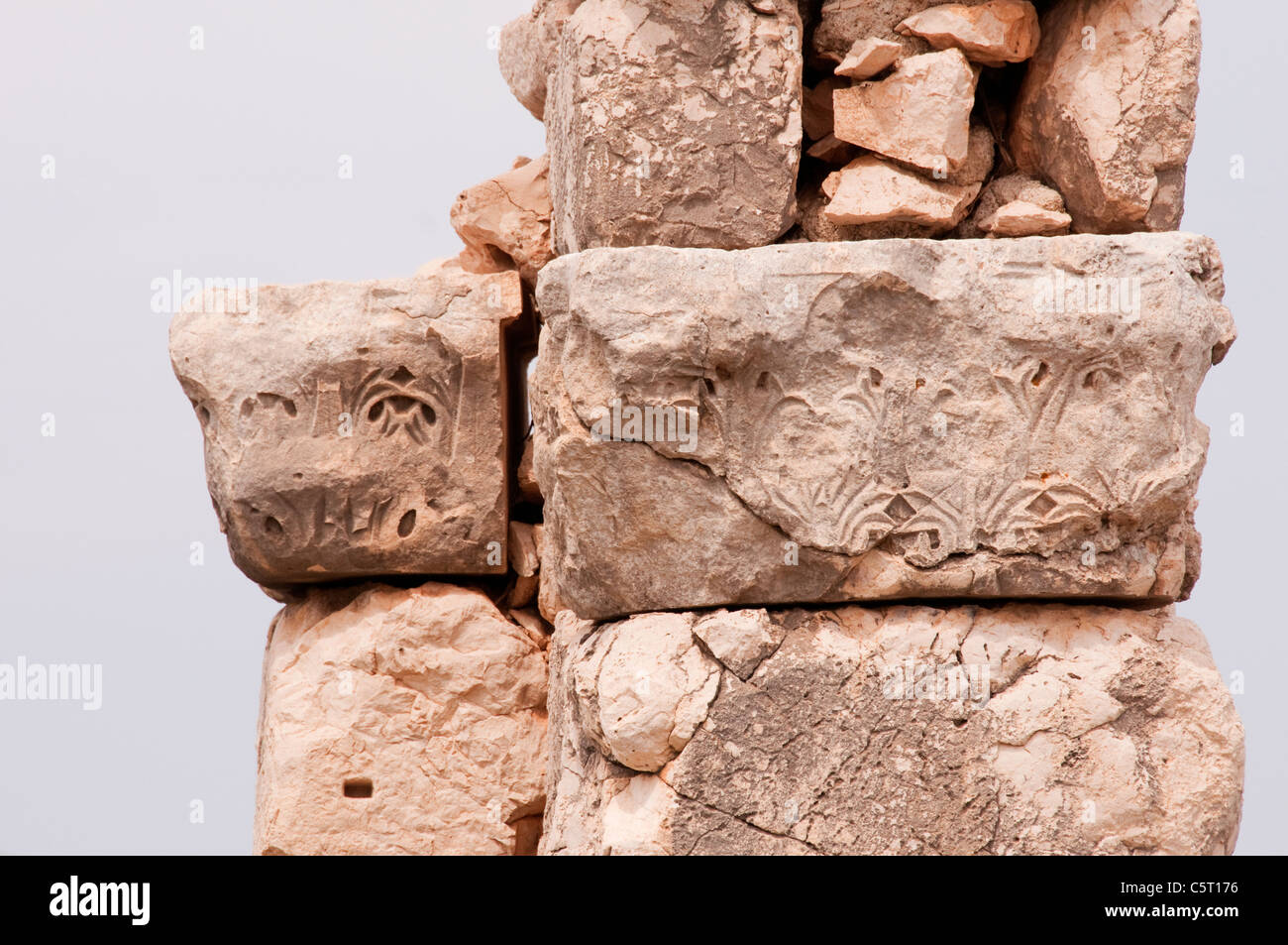 Des pierres sculptées des ruines de Patara, Turquie Banque D'Images