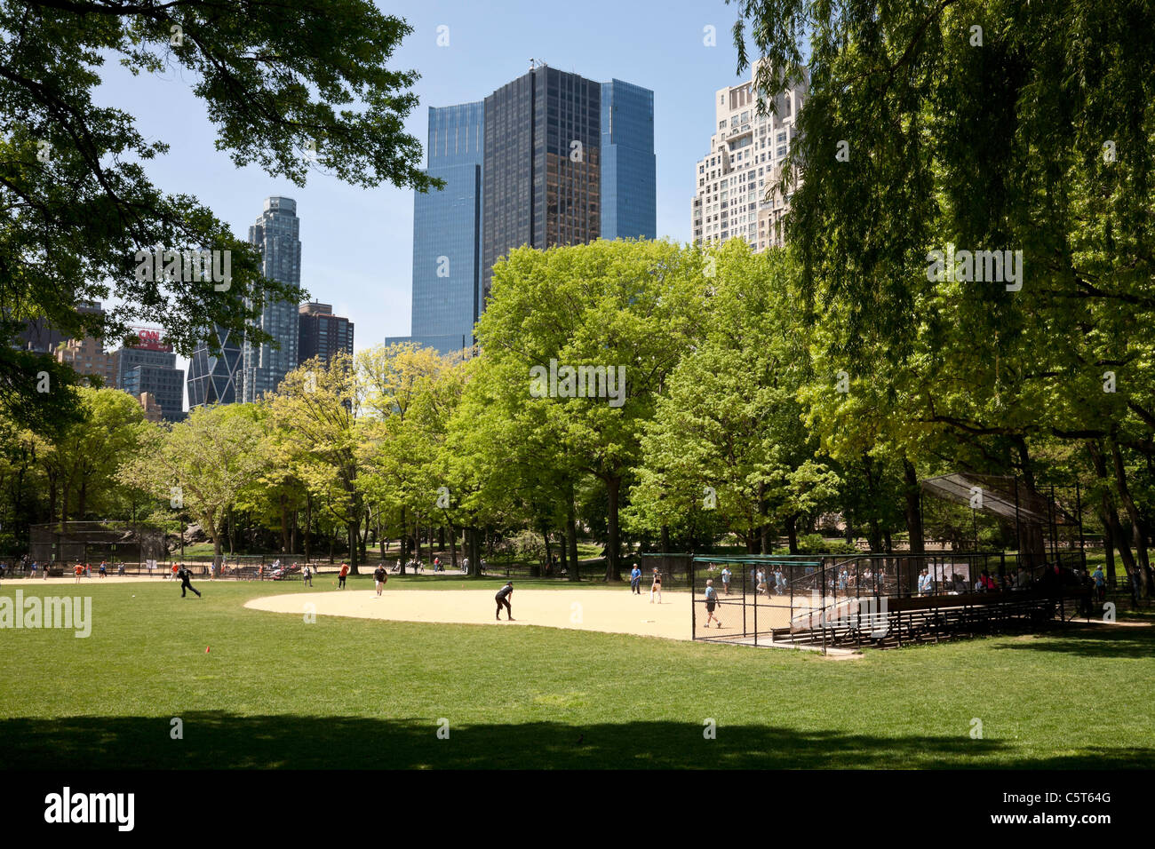 Heckscher Ballfields, Central Park, NYC Banque D'Images
