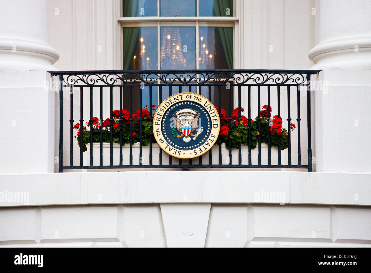 L'Presential Seal, la Maison Blanche, Washington DC Banque D'Images