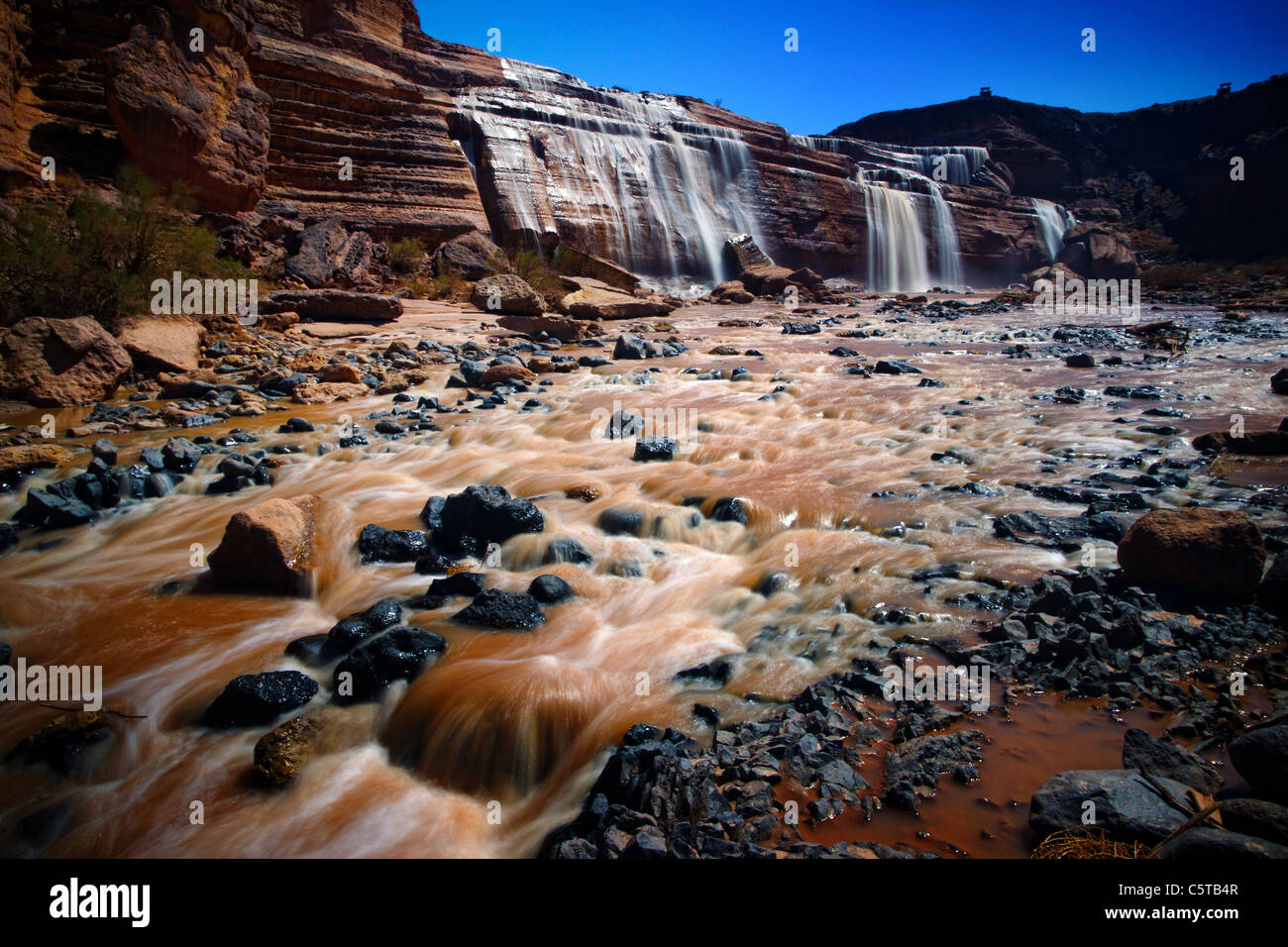 Grand Falls, chutes de chocolat aka Arizona Banque D'Images