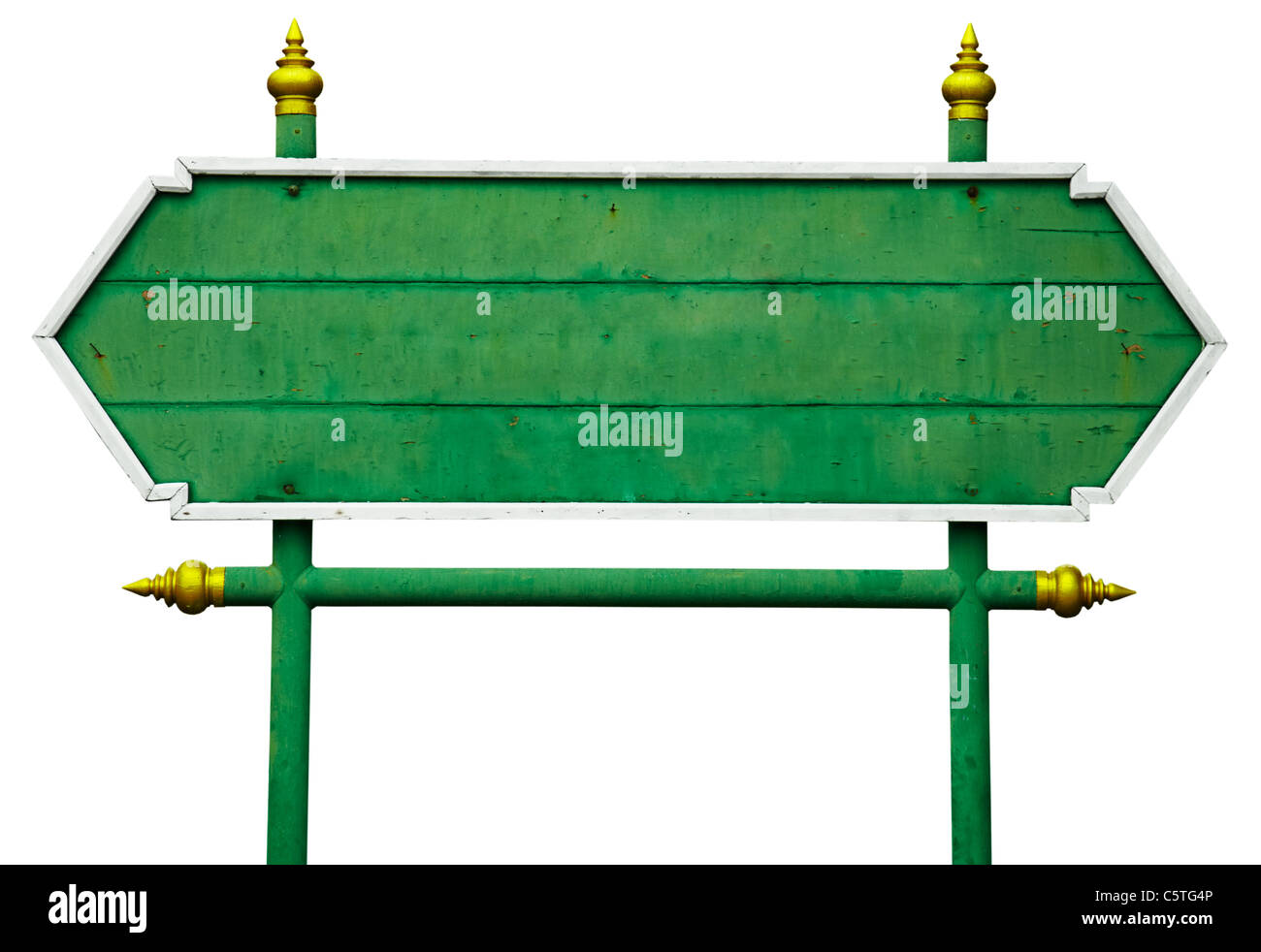 Une vierge à l'ancienne bannière en bois isolé sur fond blanc Banque D'Images