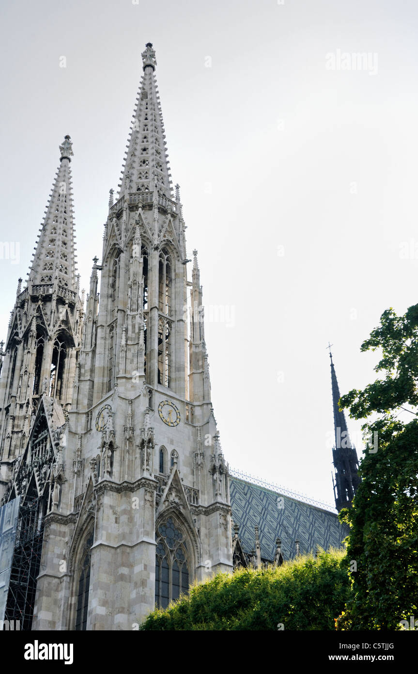 Les clochers de l'Église Votive, Votivkirche, Ringstrasse, Ring Road, Vienne, Autriche, Europe, juin 2011 Banque D'Images