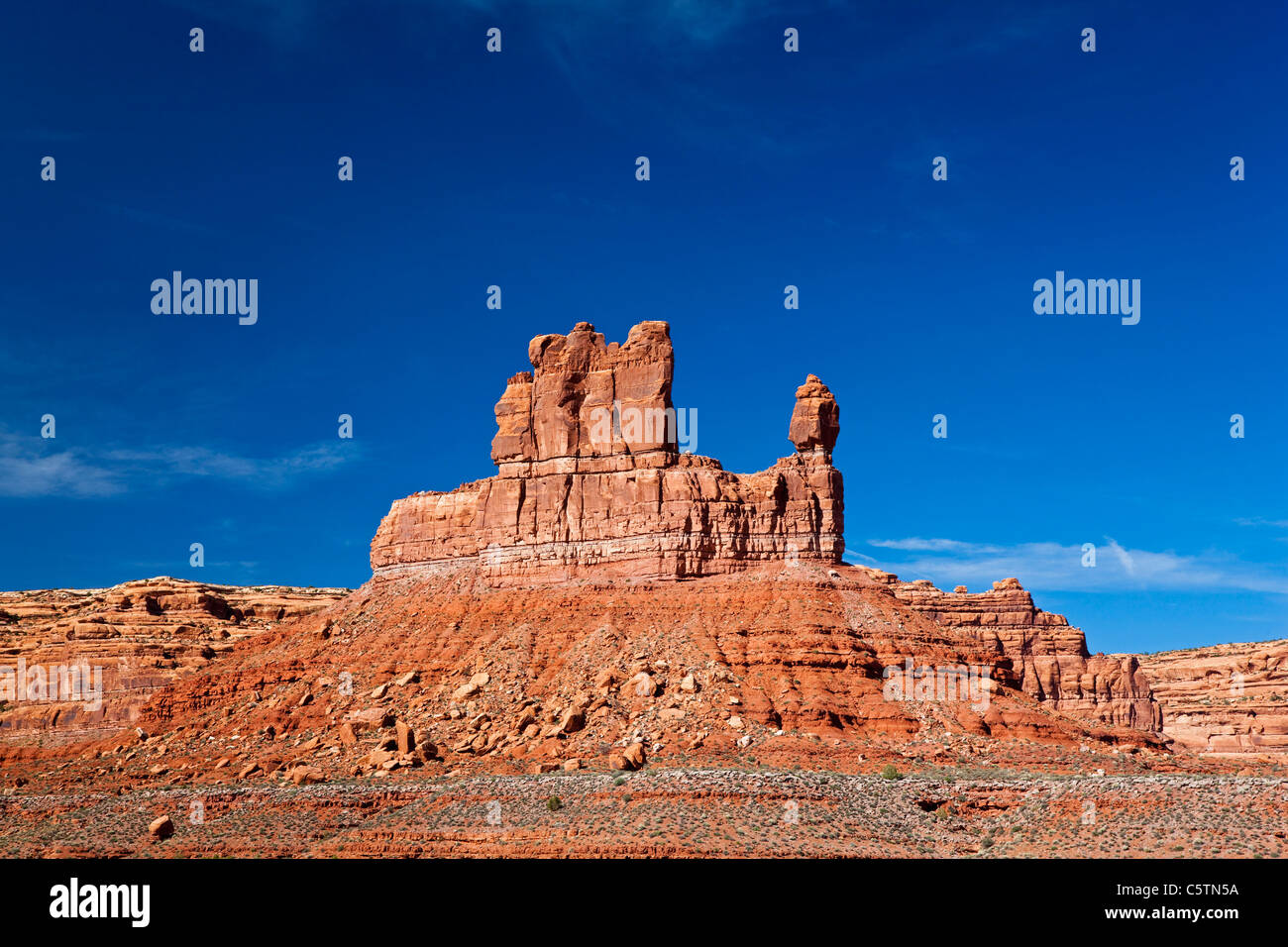 USA, Utah, la Vallée des Dieux, paysage désertique Banque D'Images