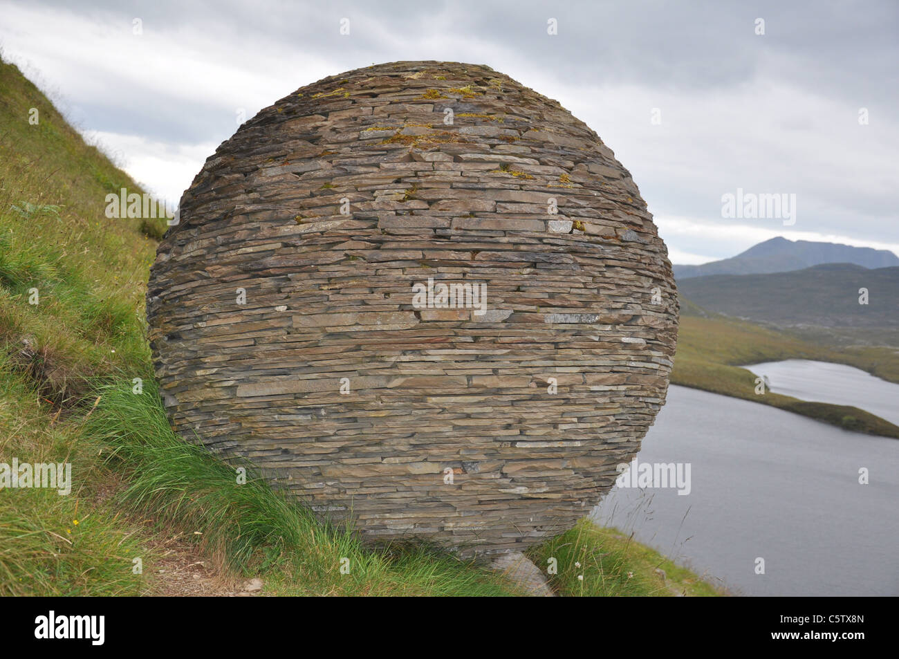 L'ardoise et rock'Assynt, Écosse sculpture Banque D'Images