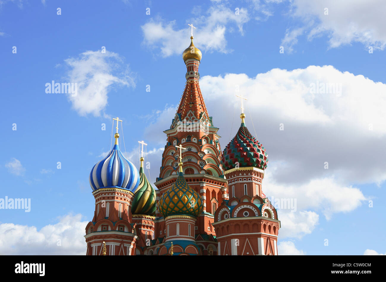 La Russie, Moscou, la Place Rouge, Basilius cathedra, close-up Banque D'Images