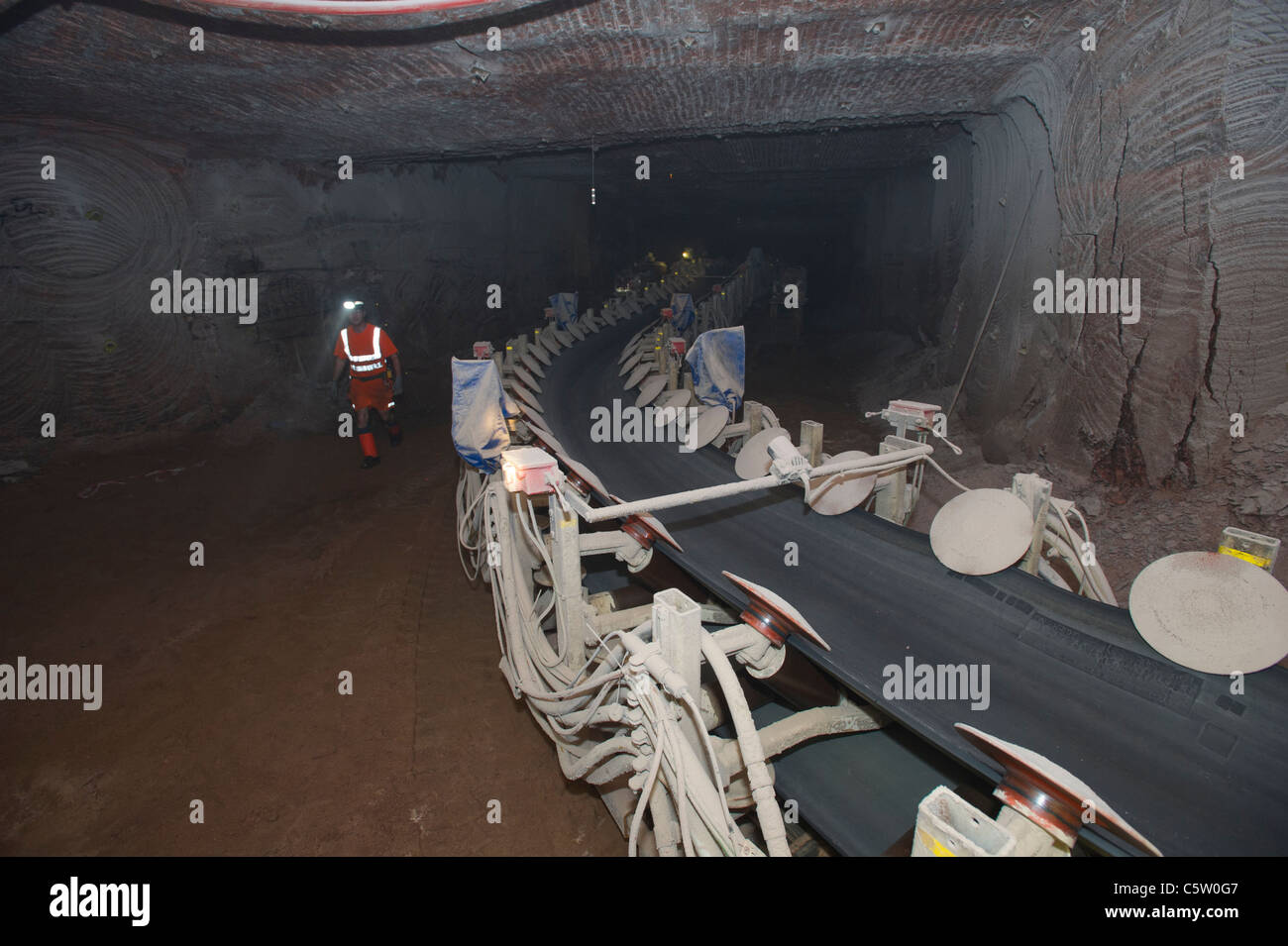 Bande de mine de potasse Boulby Banque D'Images