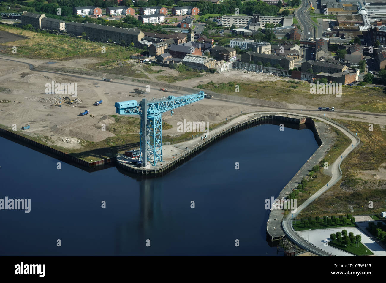 Clydebank Titan est un 150 mètres de haut à la grue en porte-à-faux, Clydebank Dunbartonshire de l'Écosse, qui a été bombardé PENDANT LA SECONDE GUERRE MONDIALE mais reste intact Banque D'Images