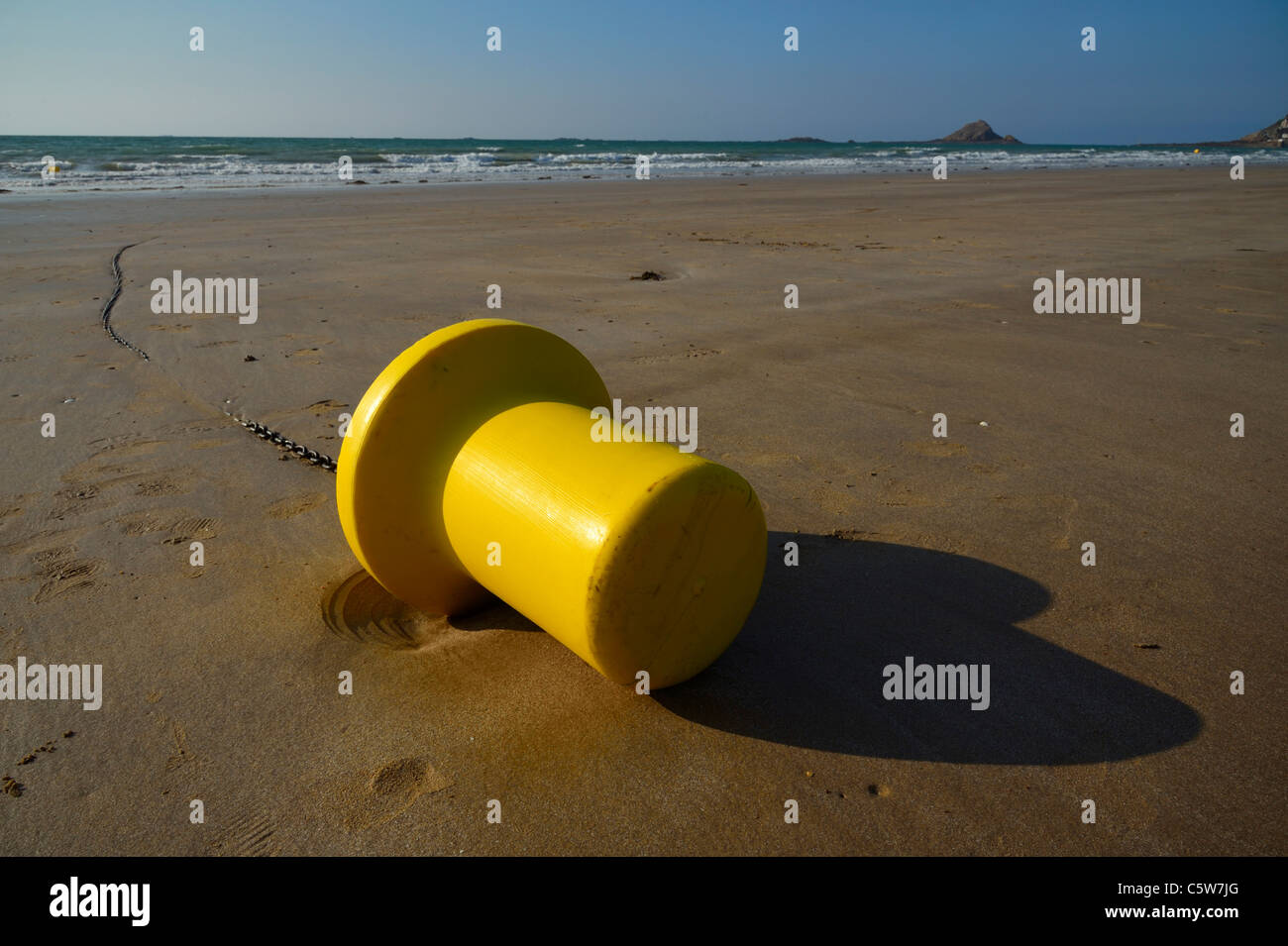 La plage principale à Pléneuf-Val-André, Bretagne France FR Banque D'Images