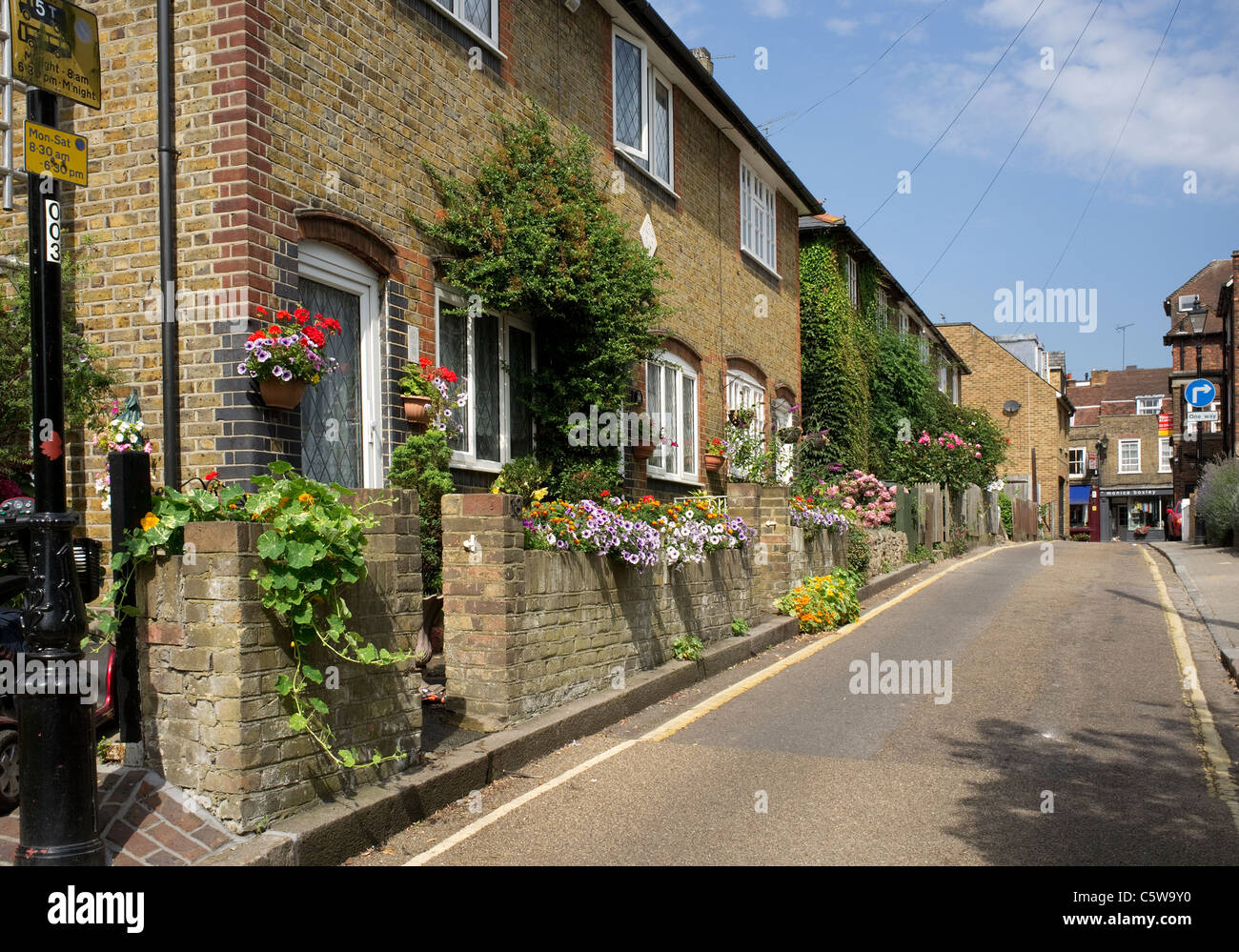 Cottages dans Bell Lane, Twickenham, London Borough of Richmond upon Thames -1 Banque D'Images