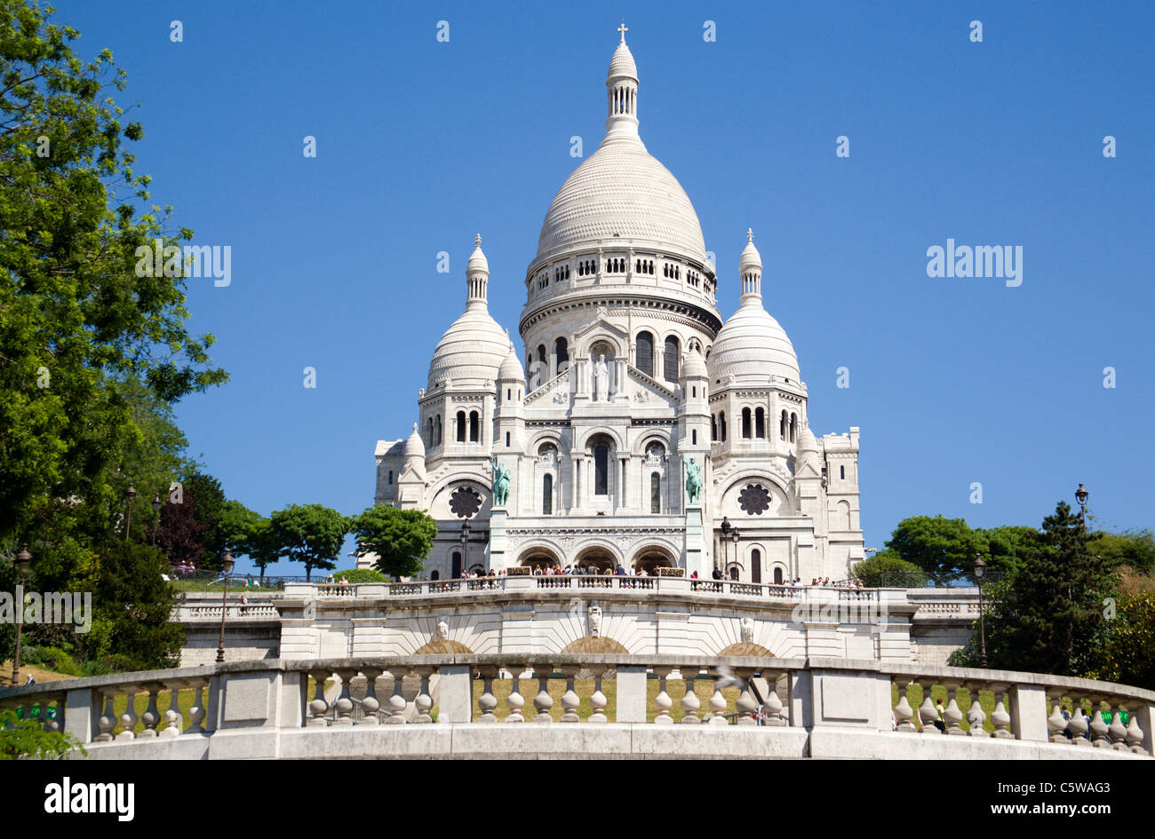 France, Paris, Montmartre, Sacré Coeur Banque D'Images