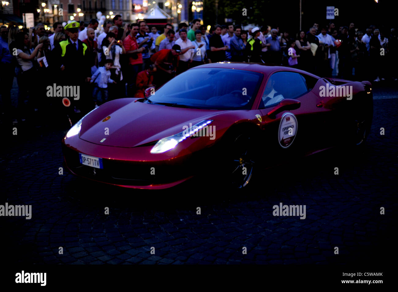 Ferrari 458, l'Italie, Vérone Banque D'Images