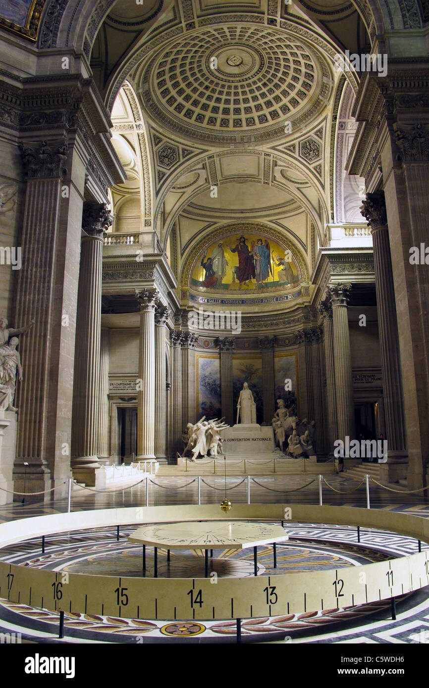 L'intérieur du Panthéon à Paris Banque D'Images
