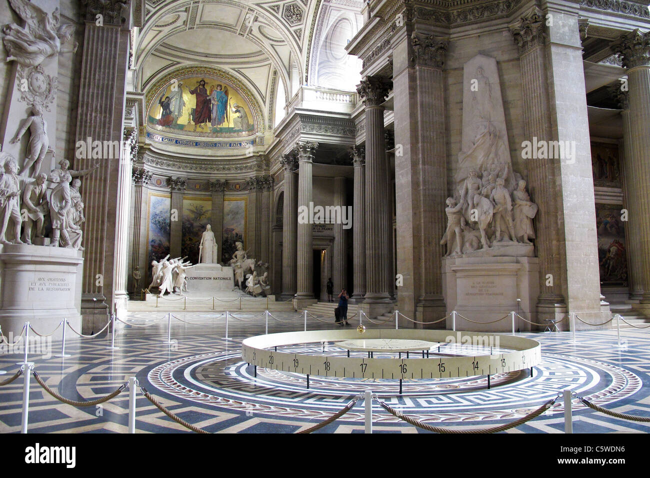 L'intérieur du Panthéon à Paris Banque D'Images