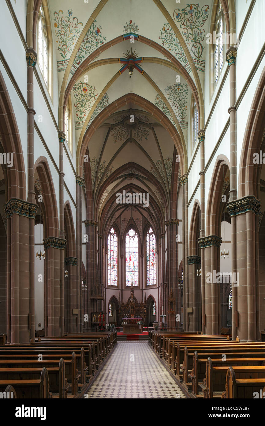 Innenansicht der katholischen St.-Josefs-Kirche à Coblence, Rheinland-Pfalz Banque D'Images