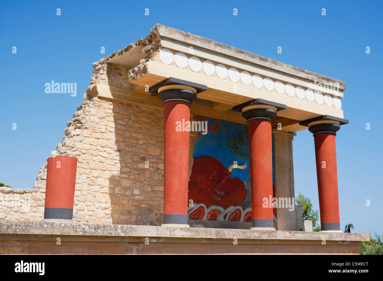 Palais de Knossos, Crete Banque D'Images