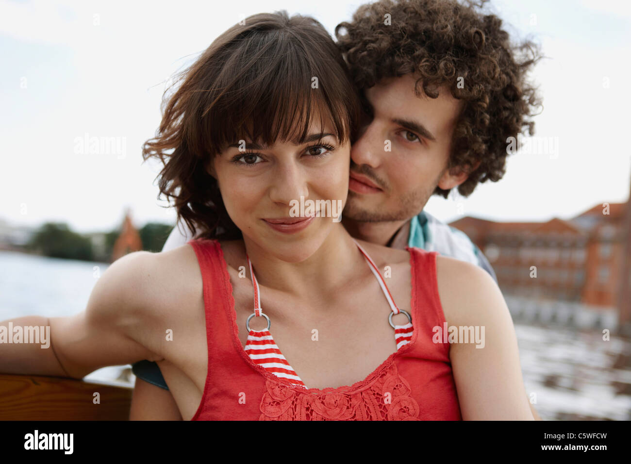 Allemagne, Berlin, Young couple, portrait, close-up Banque D'Images