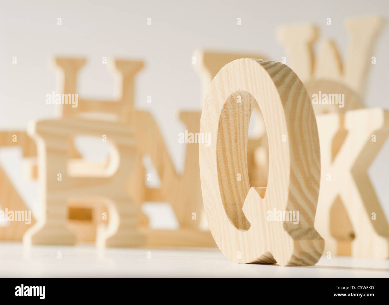 Close-up de lettres en bois Banque D'Images