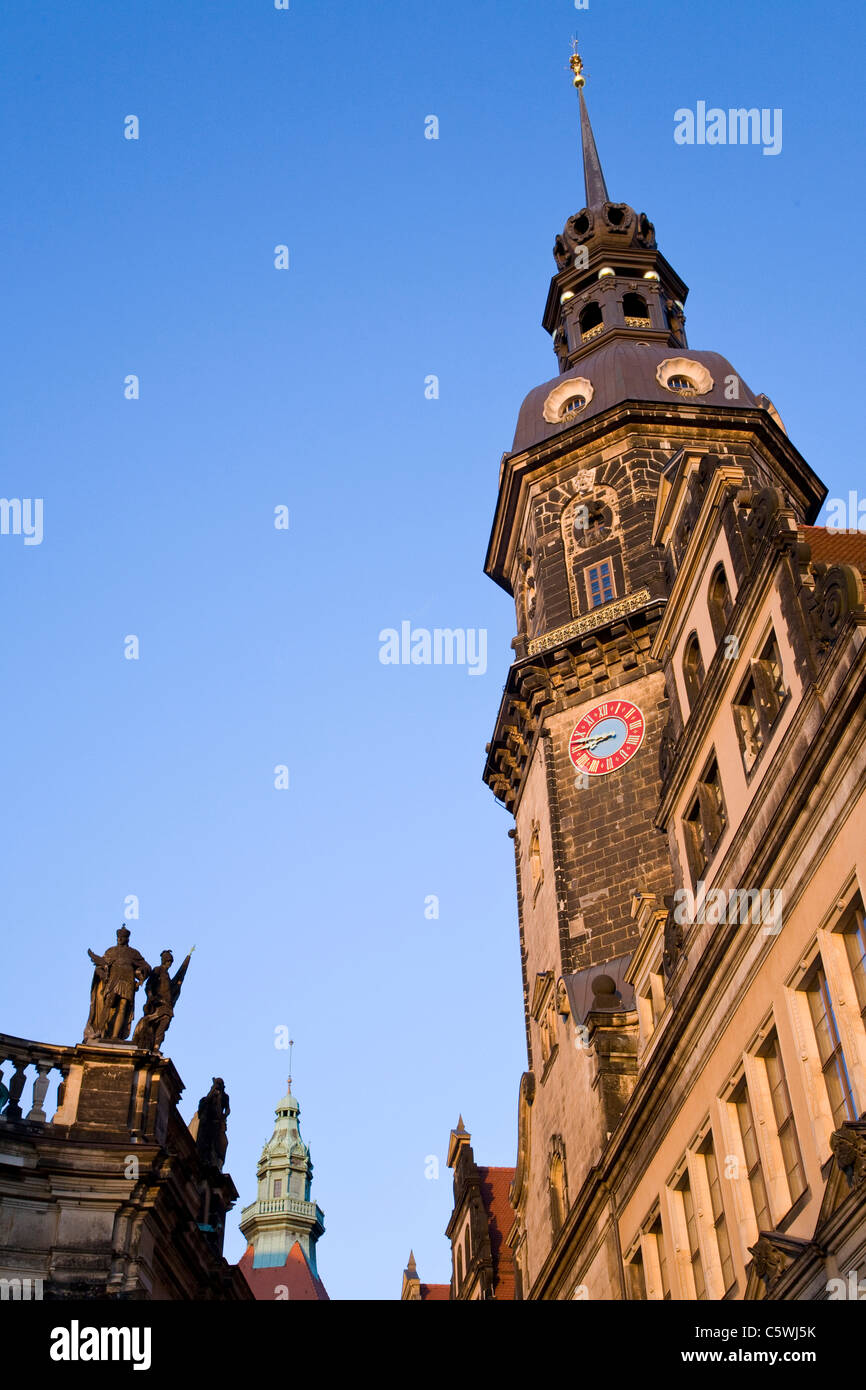 Allemagne, Dresden, Hausmannsturm, low angle view Banque D'Images