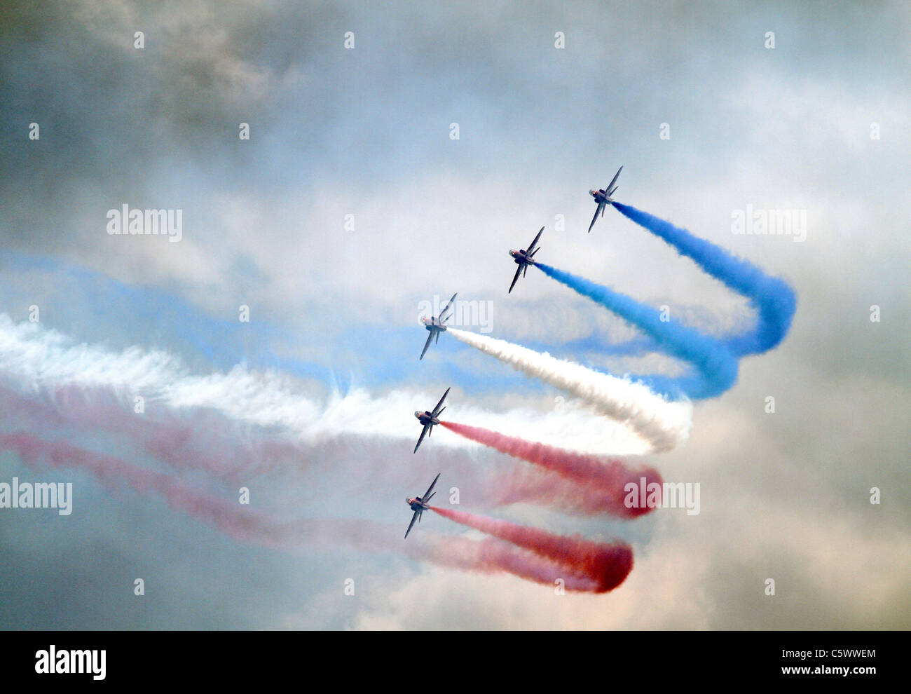 5 T1 RED HAWK JETS FLÈCHES flèches ROUGES DISPLAY TEAM 03 Juillet 2011 Banque D'Images