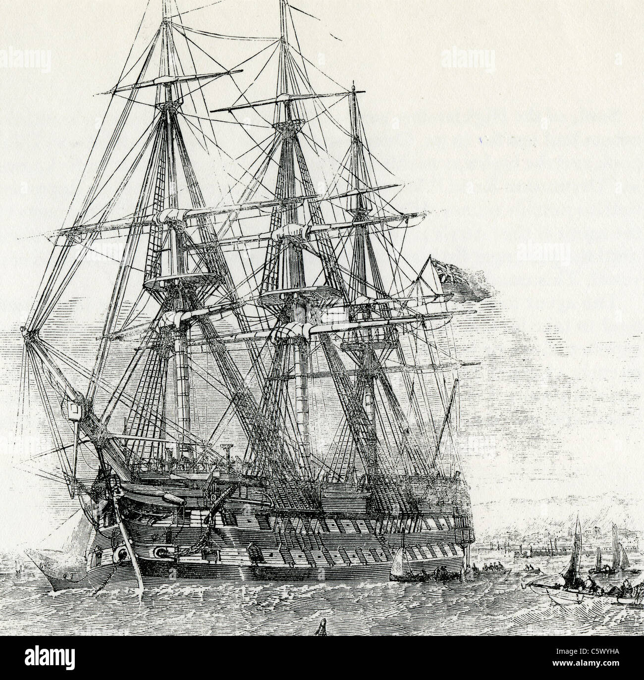 L'ÉMIGRATION écossaise - HMS Hercules quitte l'île de Skye en janvier 1853 à destination d'Adélaïde, Australie. Voir la description ci-dessous Banque D'Images