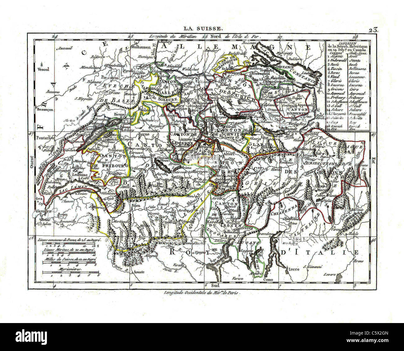 - 1806 Carte de l'atlas par Eustache Herisson d'Atlas Portatif, contenant la Géographie universelle Ancienne et Moderne Banque D'Images