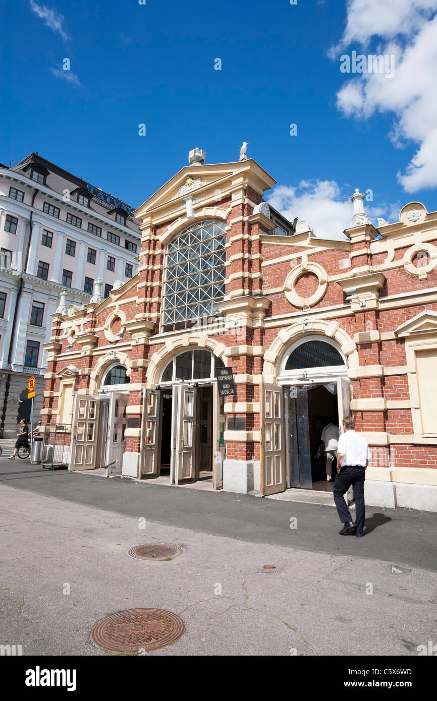 Ancien Marché couvert Kauppahalli à Helsinki en Finlande Banque D'Images