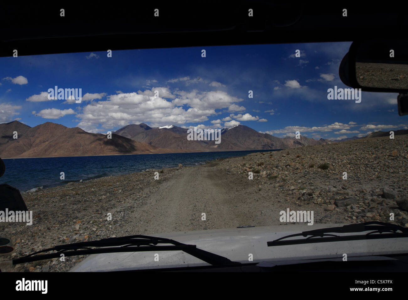 Lac Pangong Tso, Ladakh, Inde Banque D'Images