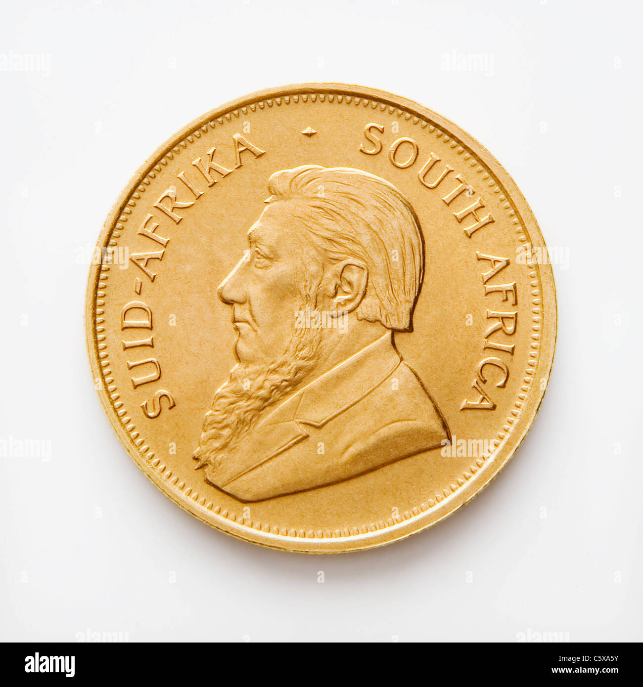 Pièce d'Afrique du Sud, pièce d'or Krugerrand,, Close up Banque D'Images