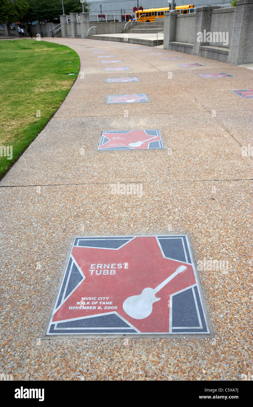 Ernest tubb étoile sur le walk of fame music city music Nashville USA gardenTennessee Banque D'Images