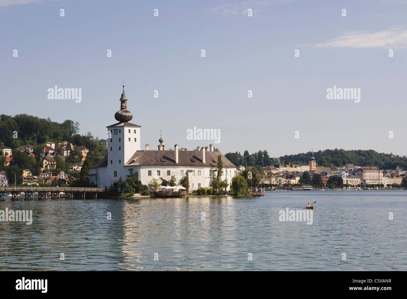 L'Autriche, Gmunden, le lac Traunsee, Ort château au bord de l'eau Banque D'Images