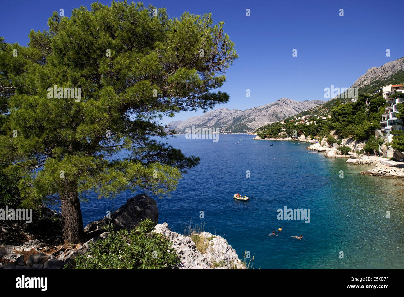 La Croatie, Makarska Riviera, secteur de la côte, Brela Banque D'Images